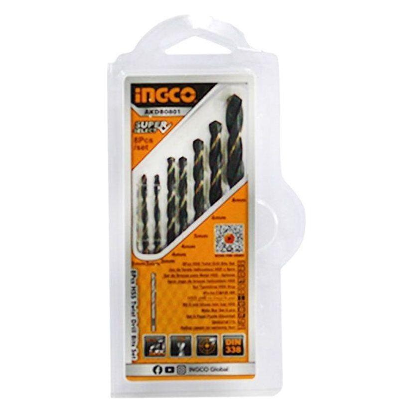 Ingco AKDB0801 8pcs HSS Twist Drill Bits Set SS - KHM Megatools Corp. Main image