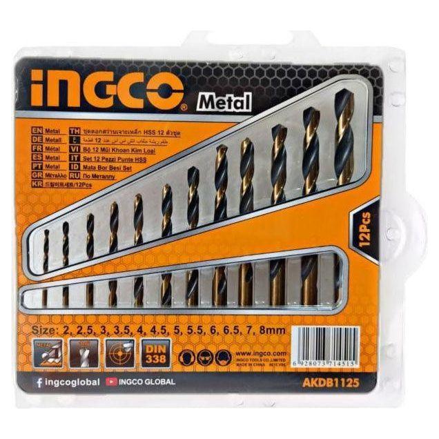 Ingco AKDB1125 12pcs Cobalt HSS Drill Bits Set - KHM Megatools Corp. Main image