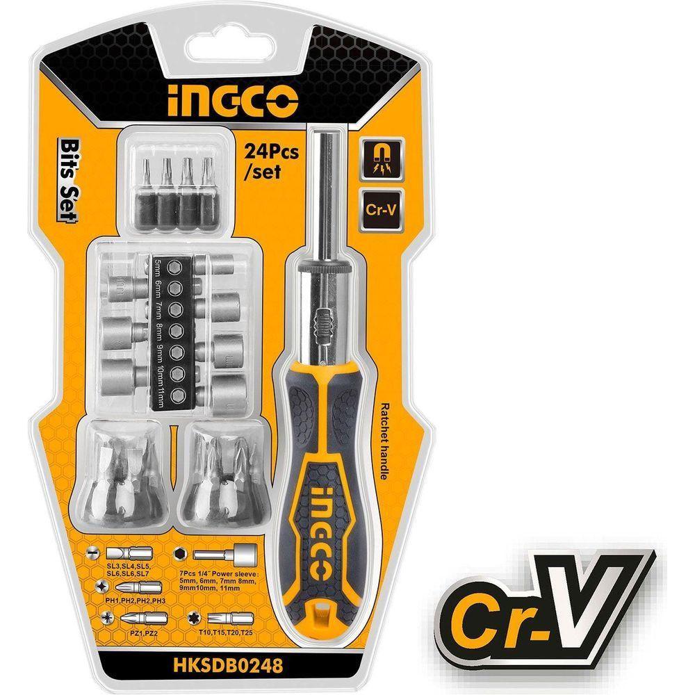 Ingco HKSDB0248 24pcs Interchangeable Screwdriver Set - KHM Megatools Corp. Main image