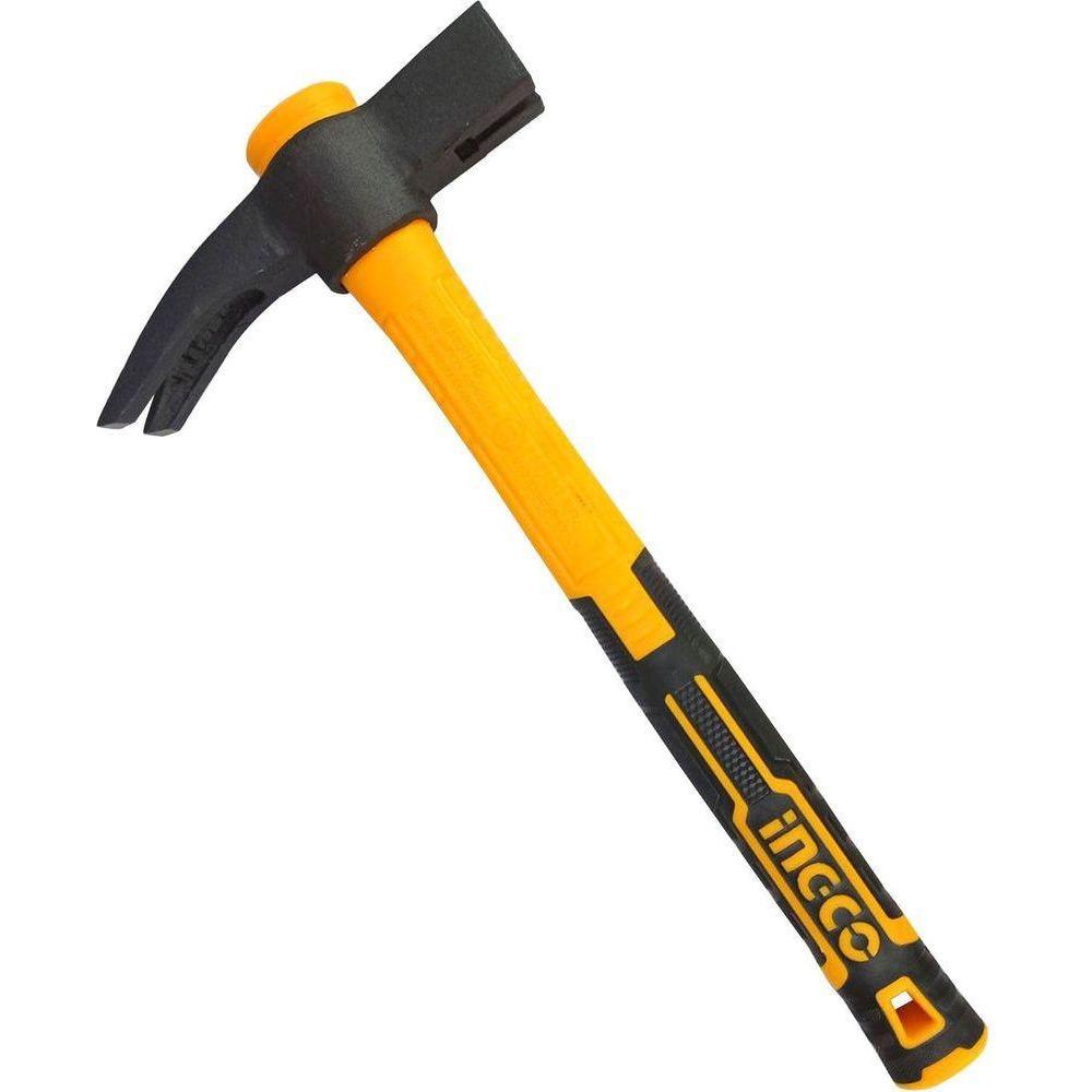 Ingco HIHH8070 French Type Claw Hammer with Fiberglass Handle 700g - KHM Megatools Corp. Main image