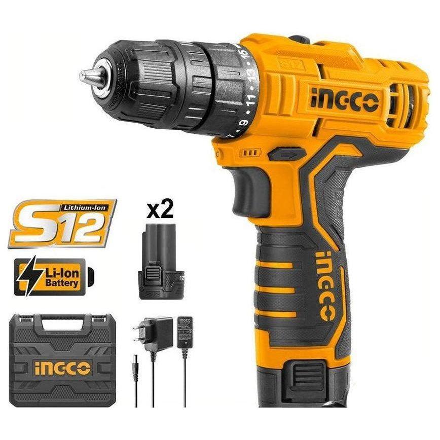 Ingco CDLI12325 20V Cordless Li-Ion Cordless Drill 12V SS - KHM Megatools Corp.