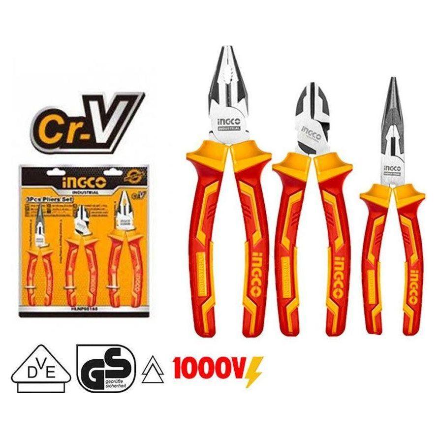 Ingco HIKPS28313 3pcs Insulated Pliers Set 1000V - KHM Megatools Corp. Main image