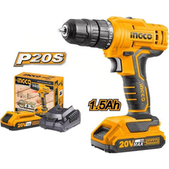 Ingco CDLI20011 20V Cordless Li-Ion Cordless Drill 20V SS - KHM Megatools Corp.