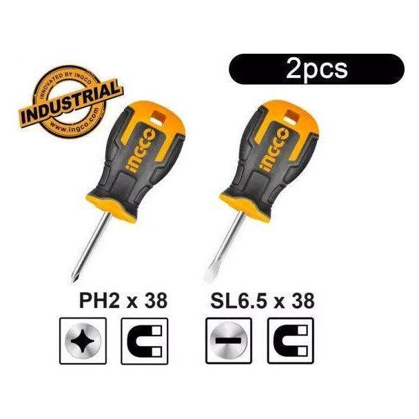 Ingco HKSDS2028 2pcs Stubby Screwdriver Set - KHM Megatools Corp. Main image