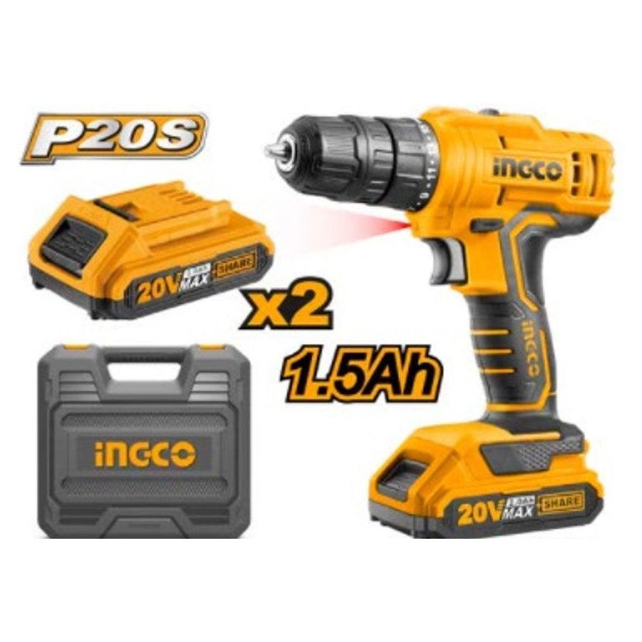 Ingco CDLI20012 20V Cordless Li-Ion Drill 20V SS - KHM Megatools Corp.