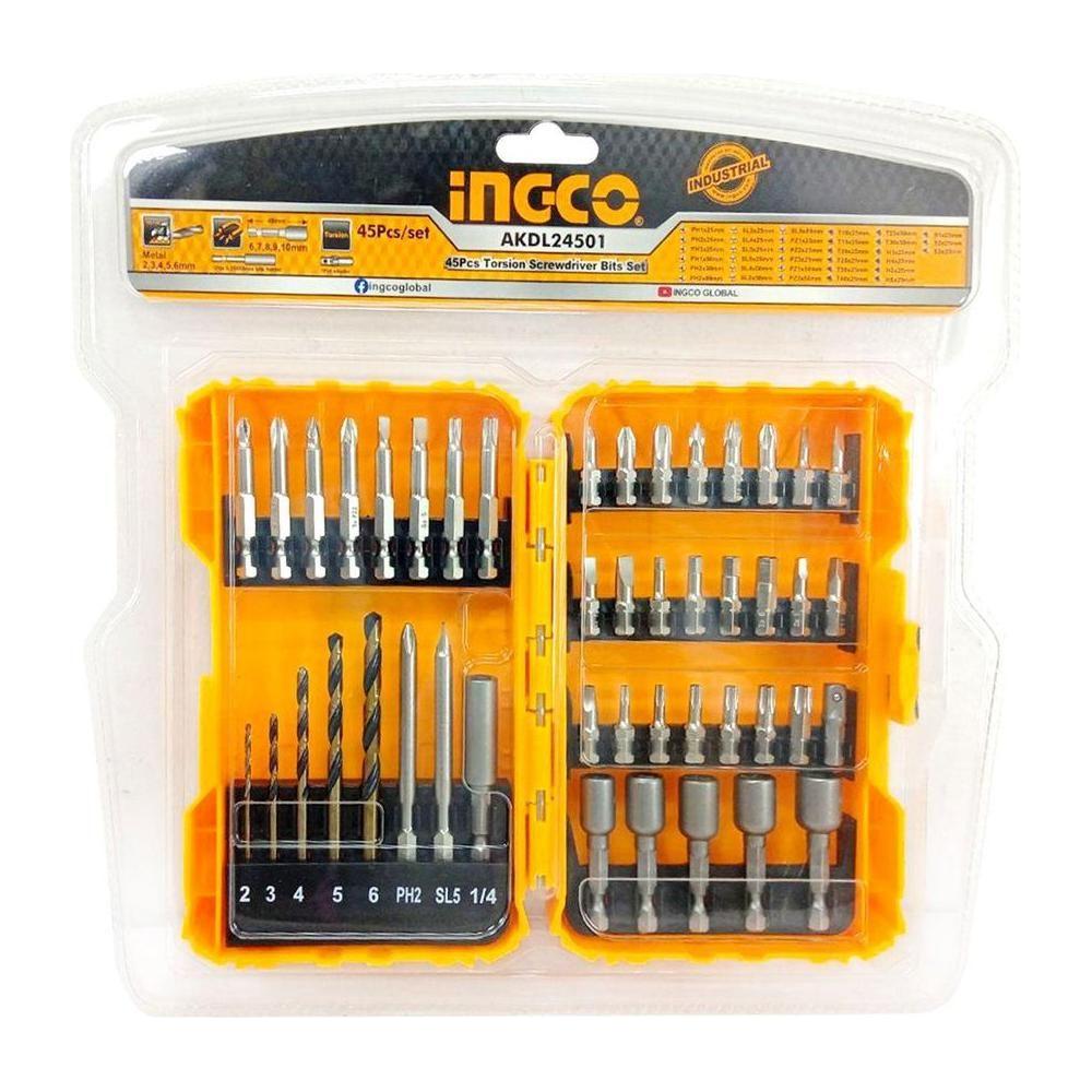Ingco AKDL24501 45pcs Torsion Screwdriver Bit Set - KHM Megatools Corp. Main image