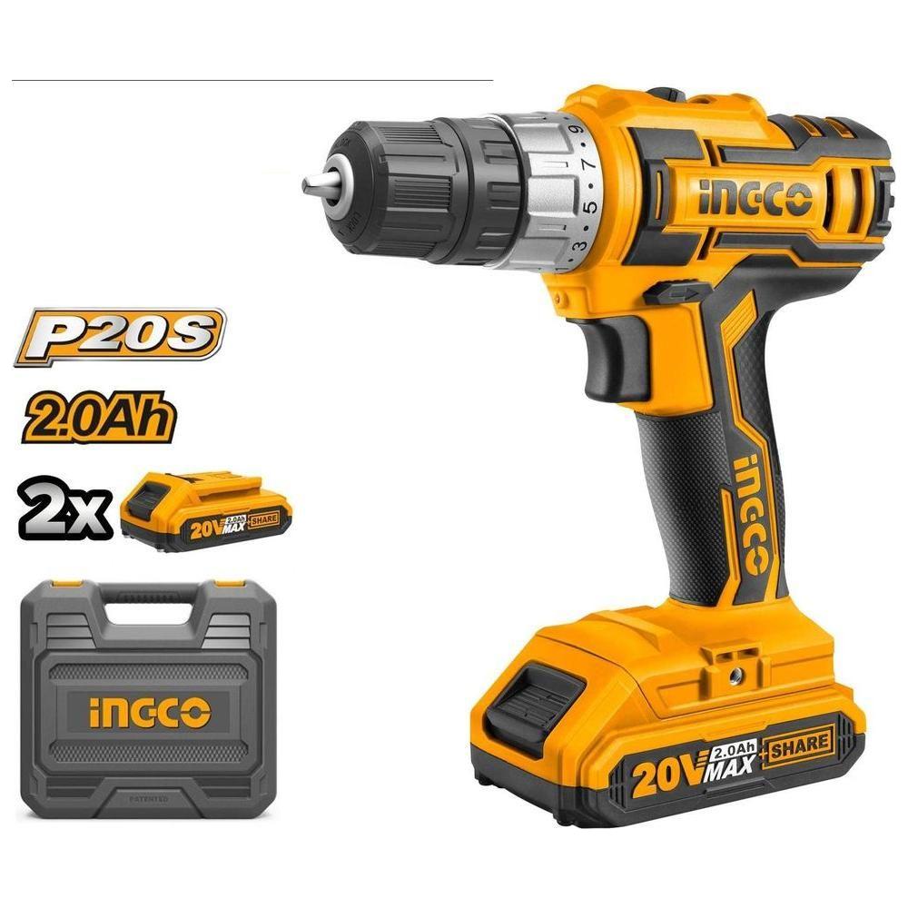 Ingco CDLI200215 20V Cordless Li-Ion Cordless Drill 20V SS - KHM Megatools Corp. Main image