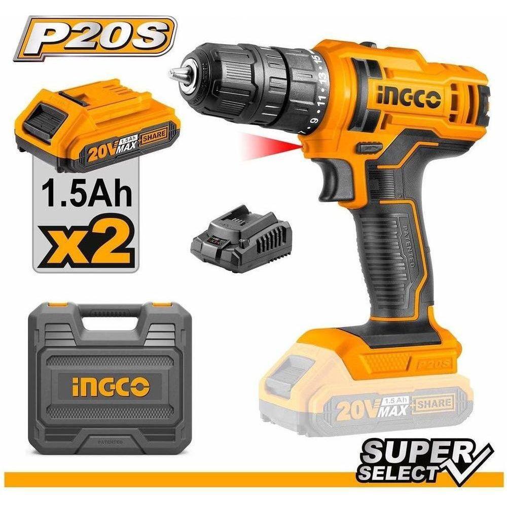 Ingco CDLI20028 Li-Ion Cordless Drill - KHM Megatools Corp. Main image