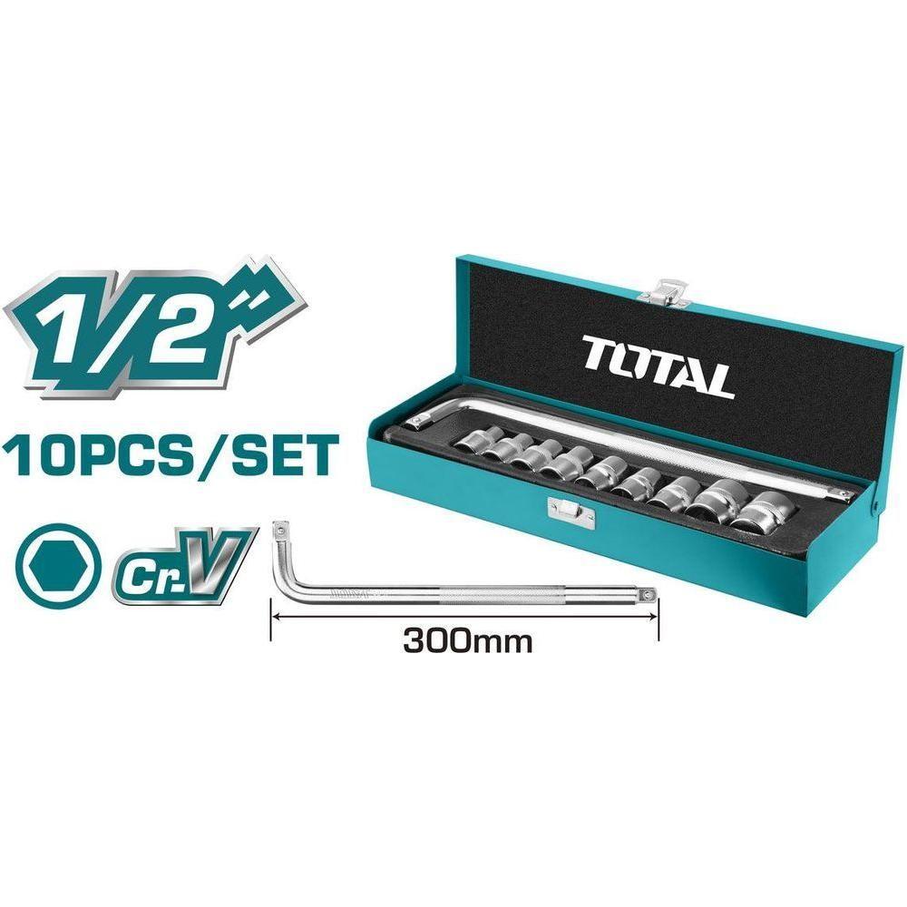 Total THTL121101 10pcs 1/2" Dr. Socket Wrench Set | Total by KHM Megatools Corp. Main image