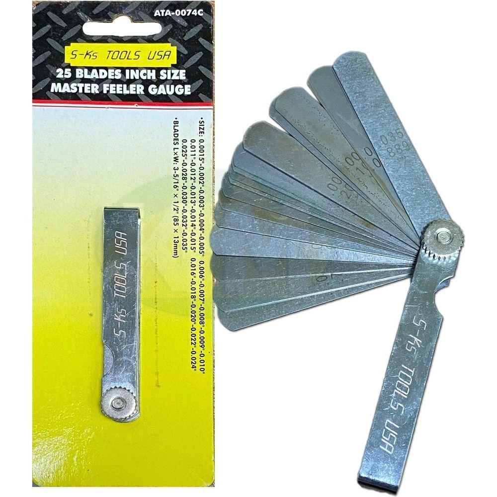 S-Ks ATA-0074C Master Feeler Gauge 25 blades Inches - KHM Megatools Corp. Main image