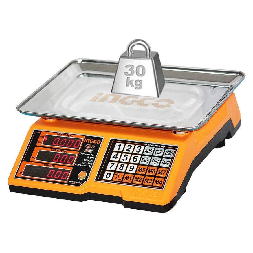 Ingco CES1223 12V Cordless Li-Ion Weighing Scale 12V - KHM Megatools Corp.