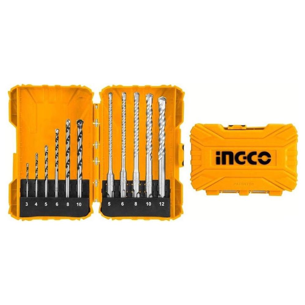 Ingco AKDL31101 11pcs Concrete and SDS-plus Drill Bits Set - KHM Megatools Corp. Main image