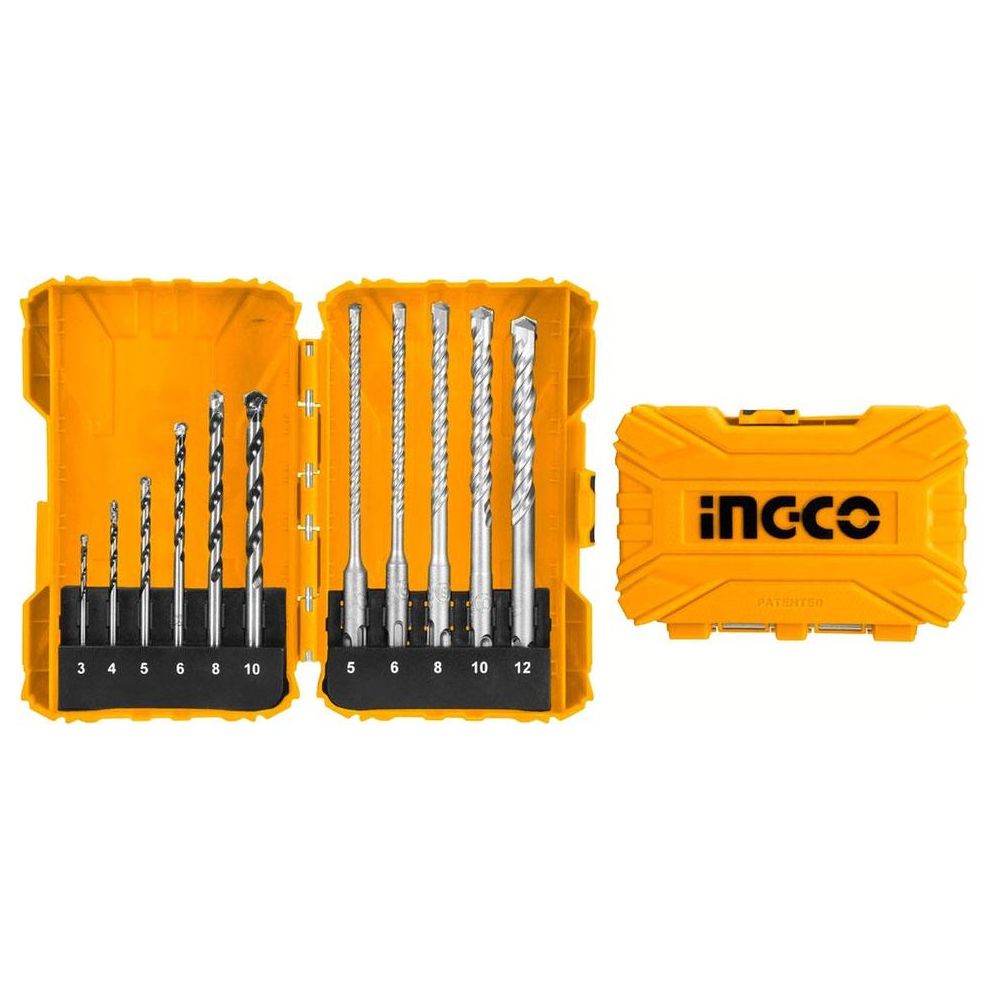 Ingco AKDL31101 11pcs Concrete and SDS-plus Drill Bits Set - KHM Megatools Corp.