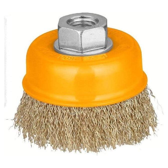 Ingco WB10752 Cup Wire Brush With Nut [Crimped] - KHM Megatools Corp. Main image