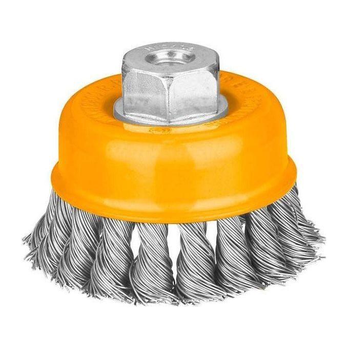 Ingco WB20752 Cup Wire Brush With Nut 75mm [Twisted] - KHM Megatools Corp. Main image