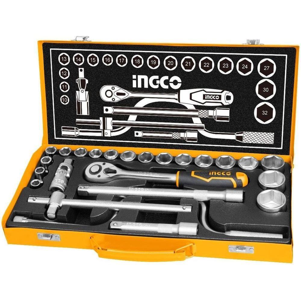 Ingco HKTS0243 24pcs Socket Wrench Set 1/2" Drive - KHM Megatools Corp. Main image