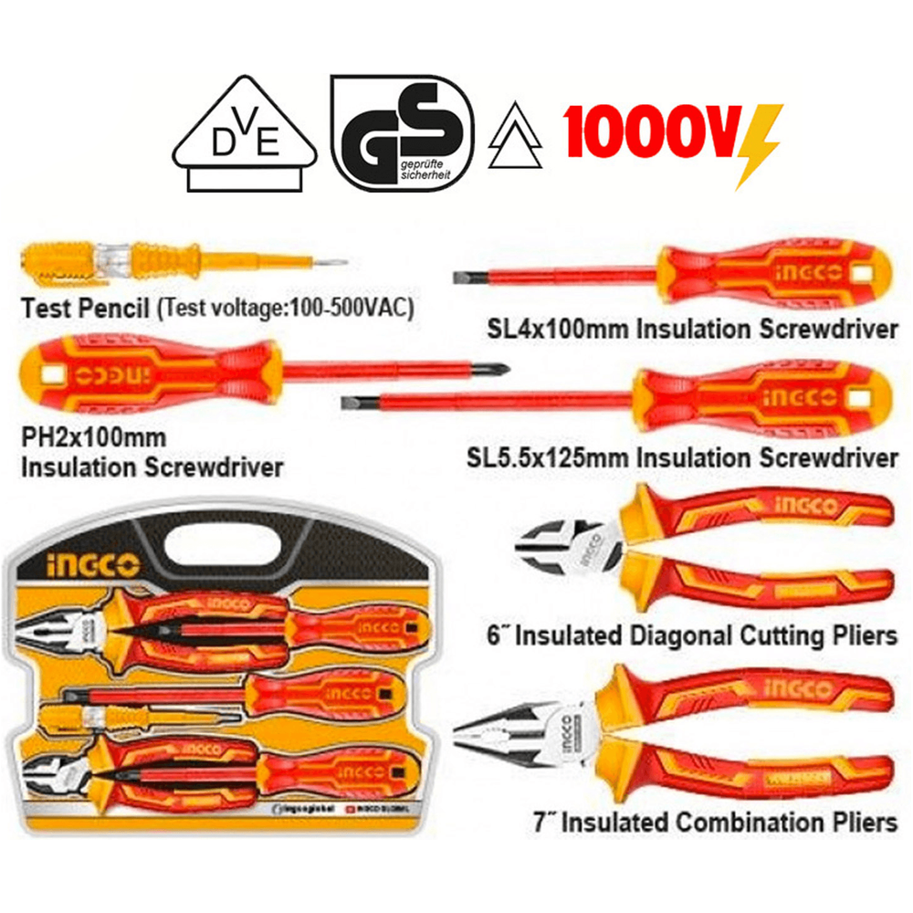 Ingco HKIST3061 6pcs Insulated Hand Tools Set - KHM Megatools Corp. Main image