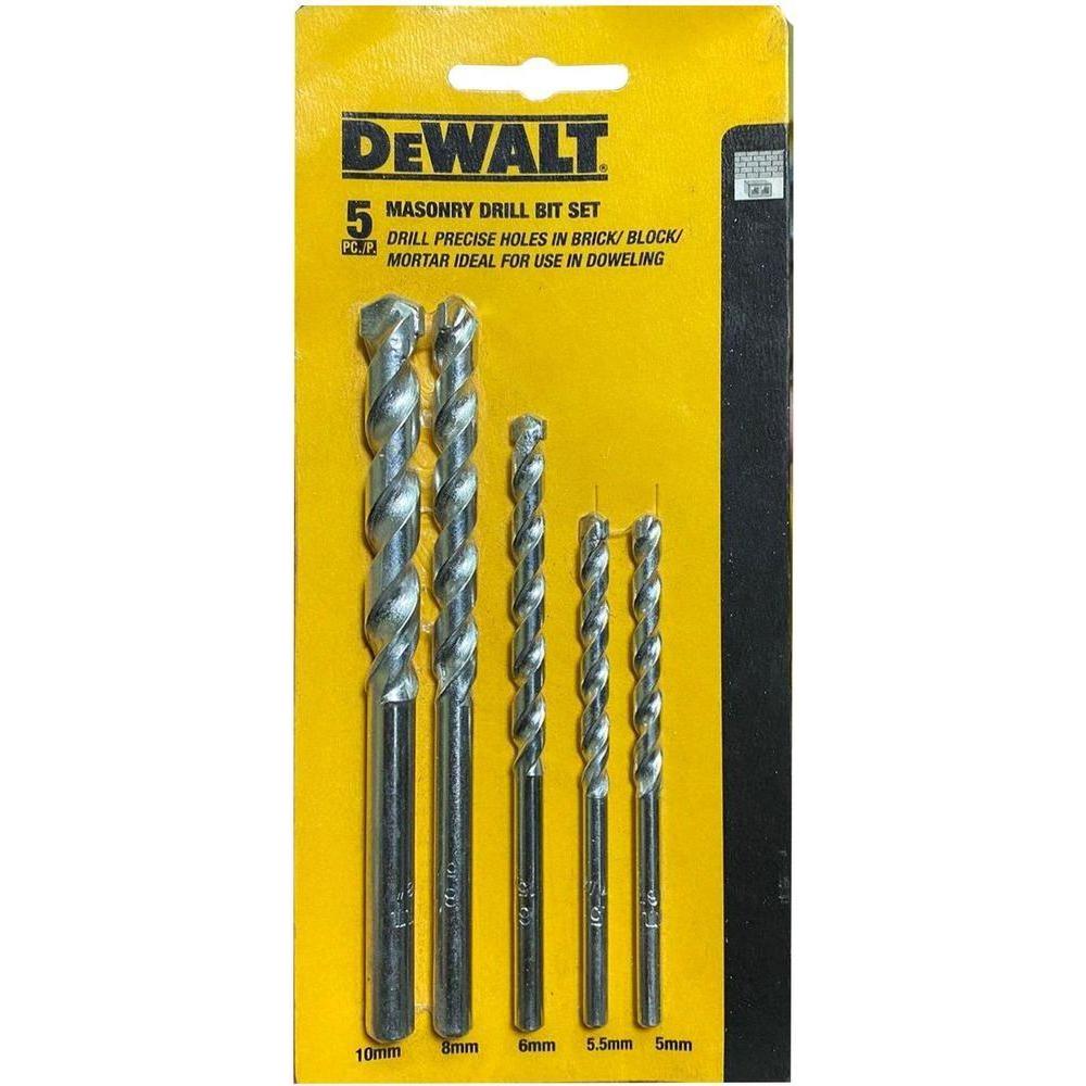Dewalt 5pcs Masonry Drill Bit Set (5-10mm) - KHM Megatools Corp. Main image