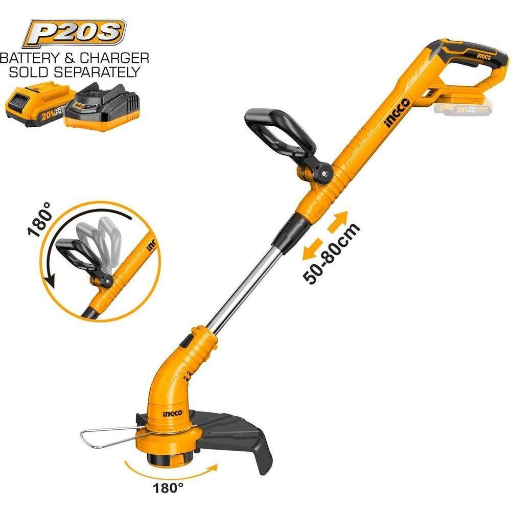 Ingco CGTLI20018 20V Cordless Li-Ion Grass Trimmer 20V - KHM Megatools Corp. Main image