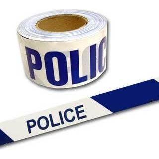 Barrier Police Tape (White/Blue Stripes) | Barrier by KHM Megatools Corp. Main image
