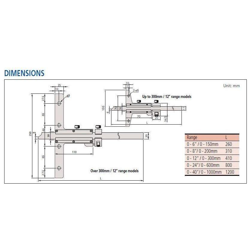 Mitutoyo 527-201 Vernier Depth Gauge (VDS15DC) 150mm Secondary image