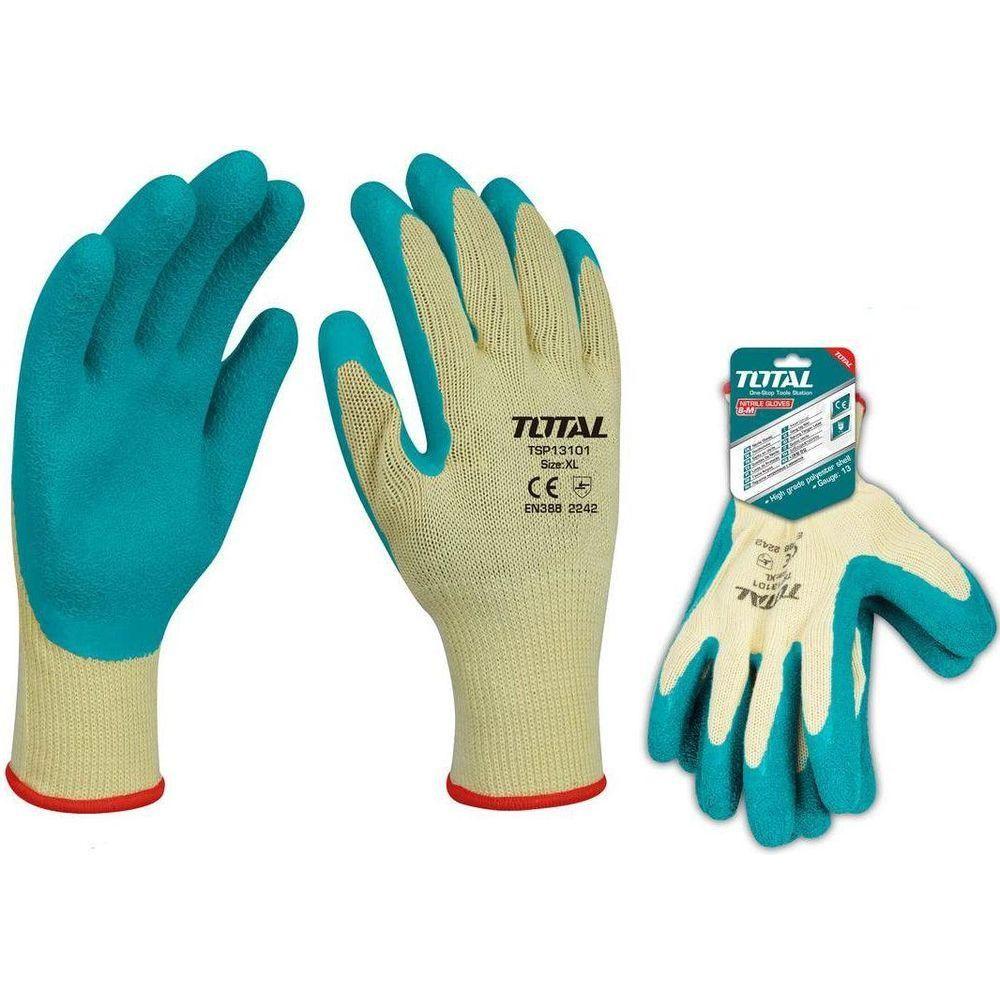 Total TSP13101 Cotton Gloves with Latex Palm | Total by KHM Megatools Corp. Main image
