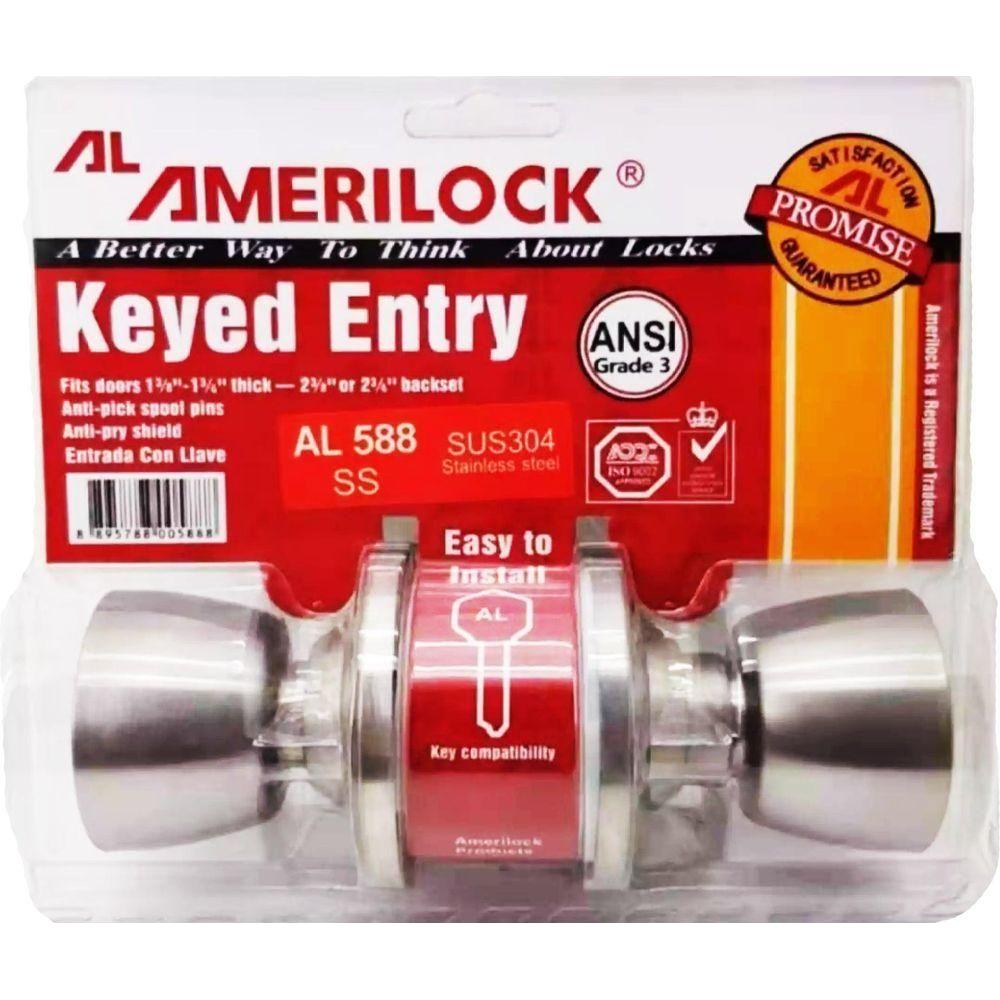 Amerilock AL 588 Keyed Entry Door Knob (Tylo Series) | Amerilock by KHM Megatools Corp. Main image