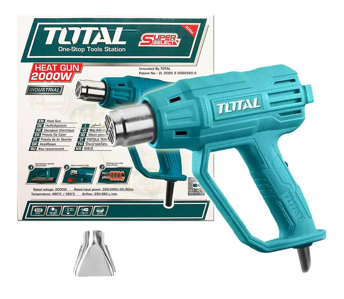 Total TB200365 Heat Gun / Hot Air Gun 2000W - KHM Megatools Corp.