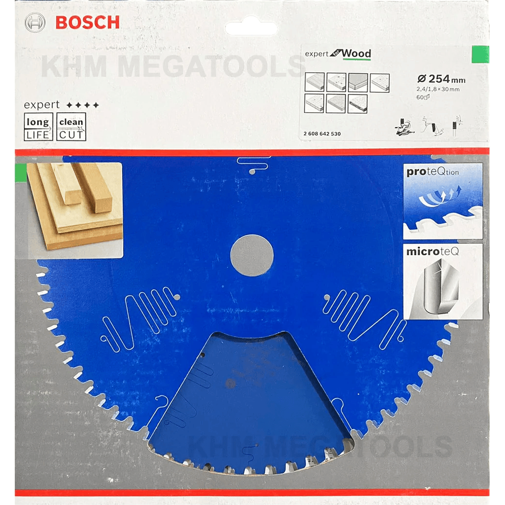 Bosch Circular Saw Blade 10" x 80T Expert for Wood (Italy) [2608642500] - KHM Megatools Corp. Main image