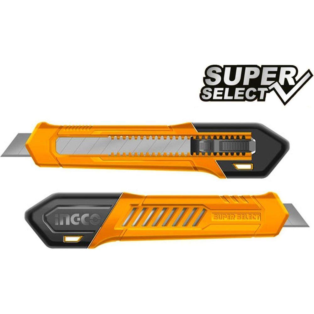 Ingco HKNS16001 18mm Snap Off Blade Cutter Knife (SS) - KHM Megatools Corp. Main image