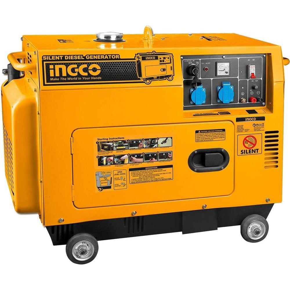Ingco GSE60001-5P Silent Diesel Generator 6KVA - KHM Megatools Corp. Main image