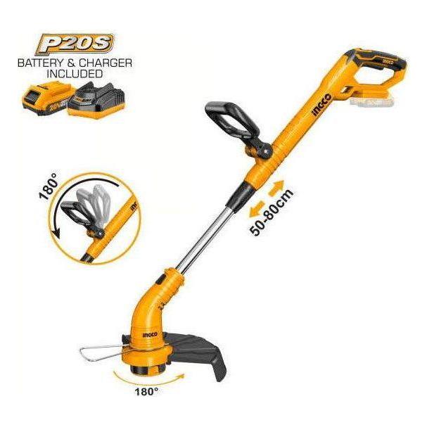 Ingco CGTLI20301 20V Cordless Li-Ion Grass Trimmer (Bare) - KHM Megatools Corp. Main image