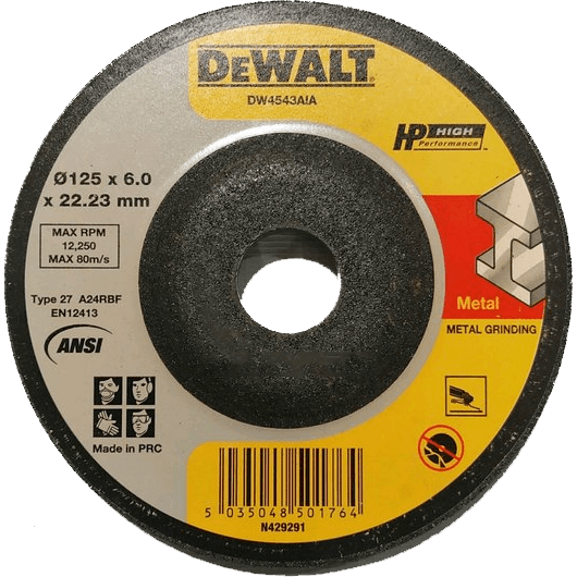 Dewalt DW4543AIA-B1 Grinding Disc 5" for Metal - KHM Megatools Corp. Main image