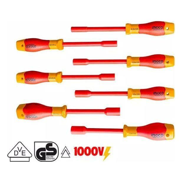 Ingco HKISD0701 7pcs Insulated Nut Screwdriver Set 1000V - KHM Megatools Corp. Main image