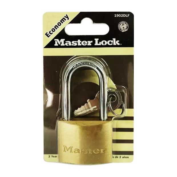 MasterLock 1902DLF ECO Long Shackle Solid Brass Padlock | Masterlock by KHM Megatools Corp. Main image