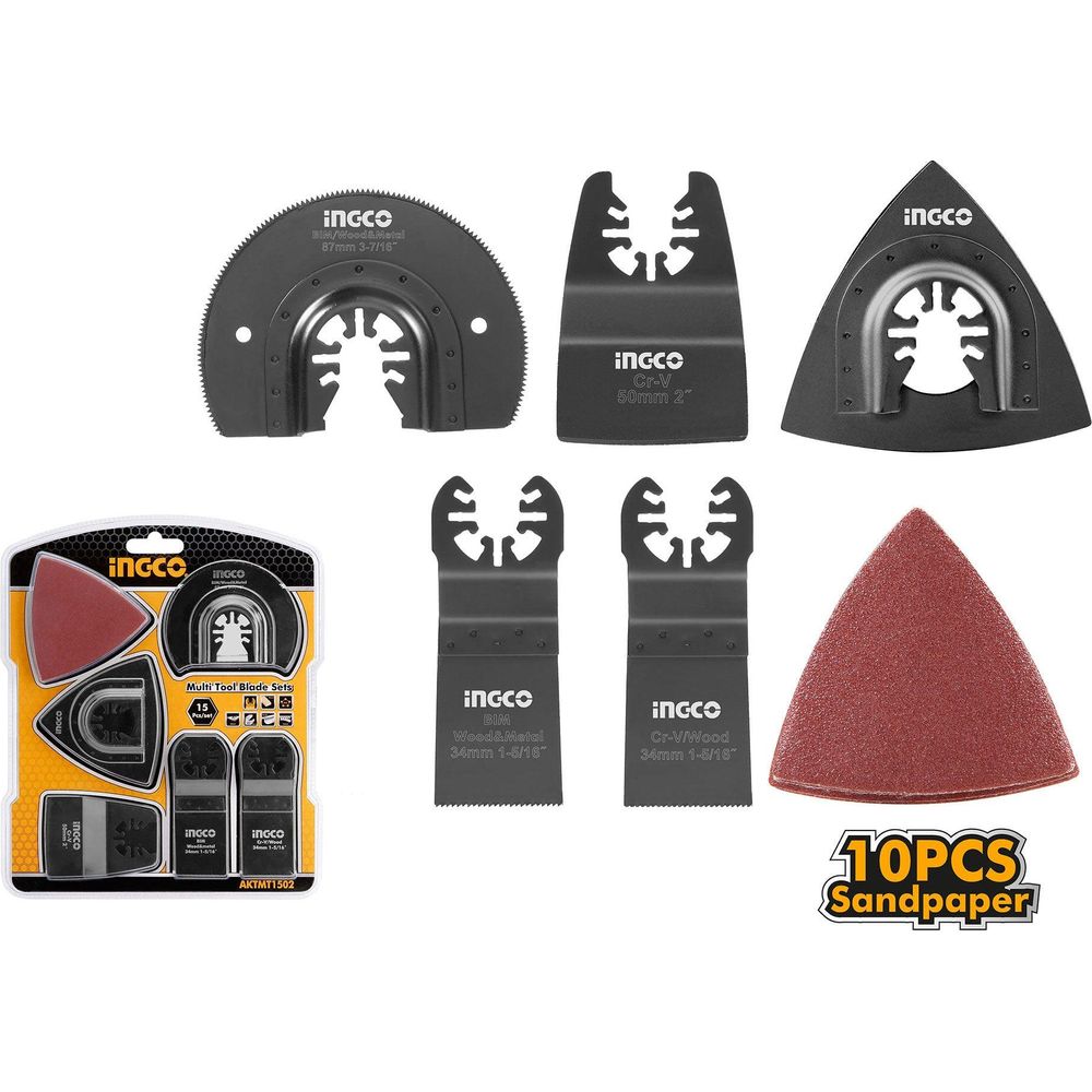 Ingco AKTMT1502 Multi-Tool Blade Set 15pcs/Set - KHM Megatools Corp.