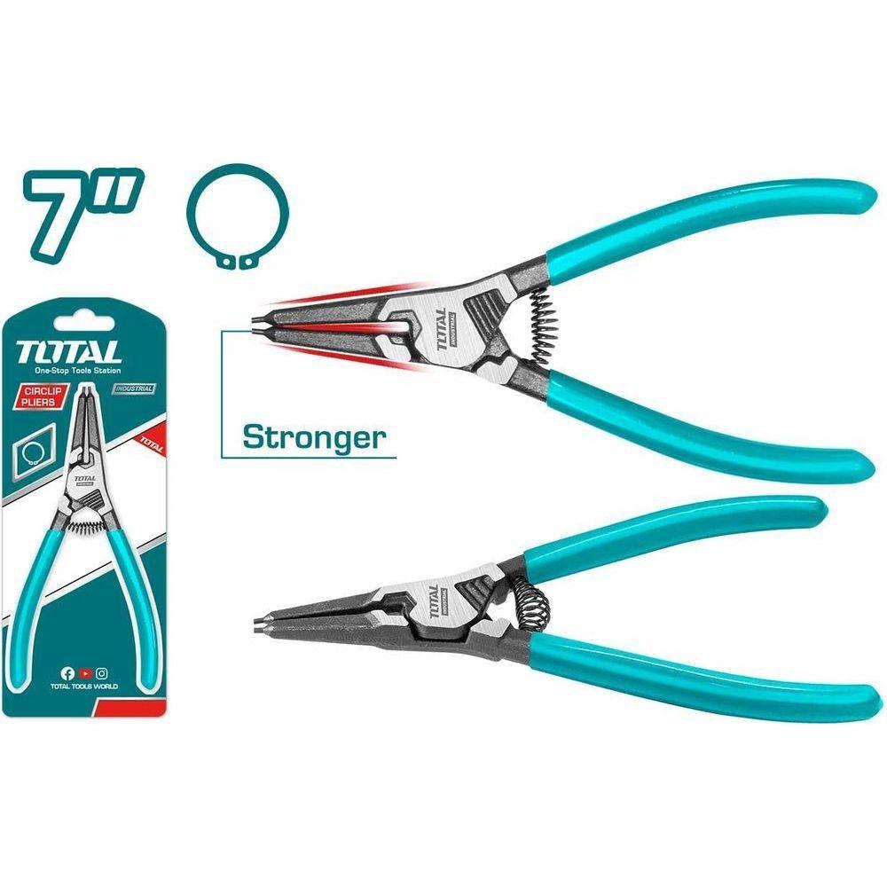 Total THTJ21801 Circlip Pliers 7" Straight External - KHM Megatools Corp. Main image