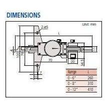 Mitutoyo 527-302-50 [DVD20] Dial Depth Gauge Series 200mm Secondary image