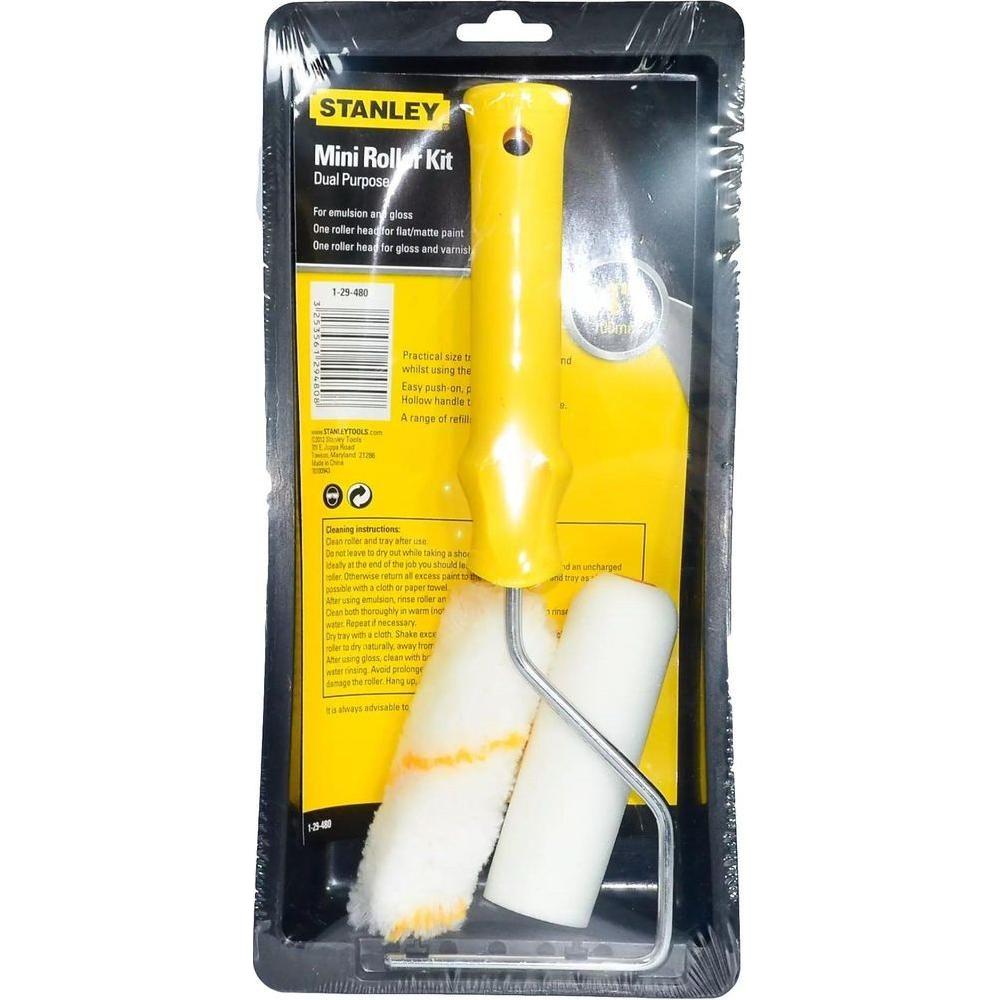 Stanley 29-480 Mini Paint Roller Kit with Tray 4" | Stanley by KHM Megatools Corp. Main image