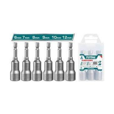 Total TAC2765061 6pcs Magntic Nut Setter Set / Socket Bit Set | Total by KHM Megatools Corp.