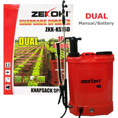 Zekoki ZKK-KS16D Battery Powered Plastic Knapsack Sprayer (16 Liters) | Zekoki by KHM Megatools Corp.