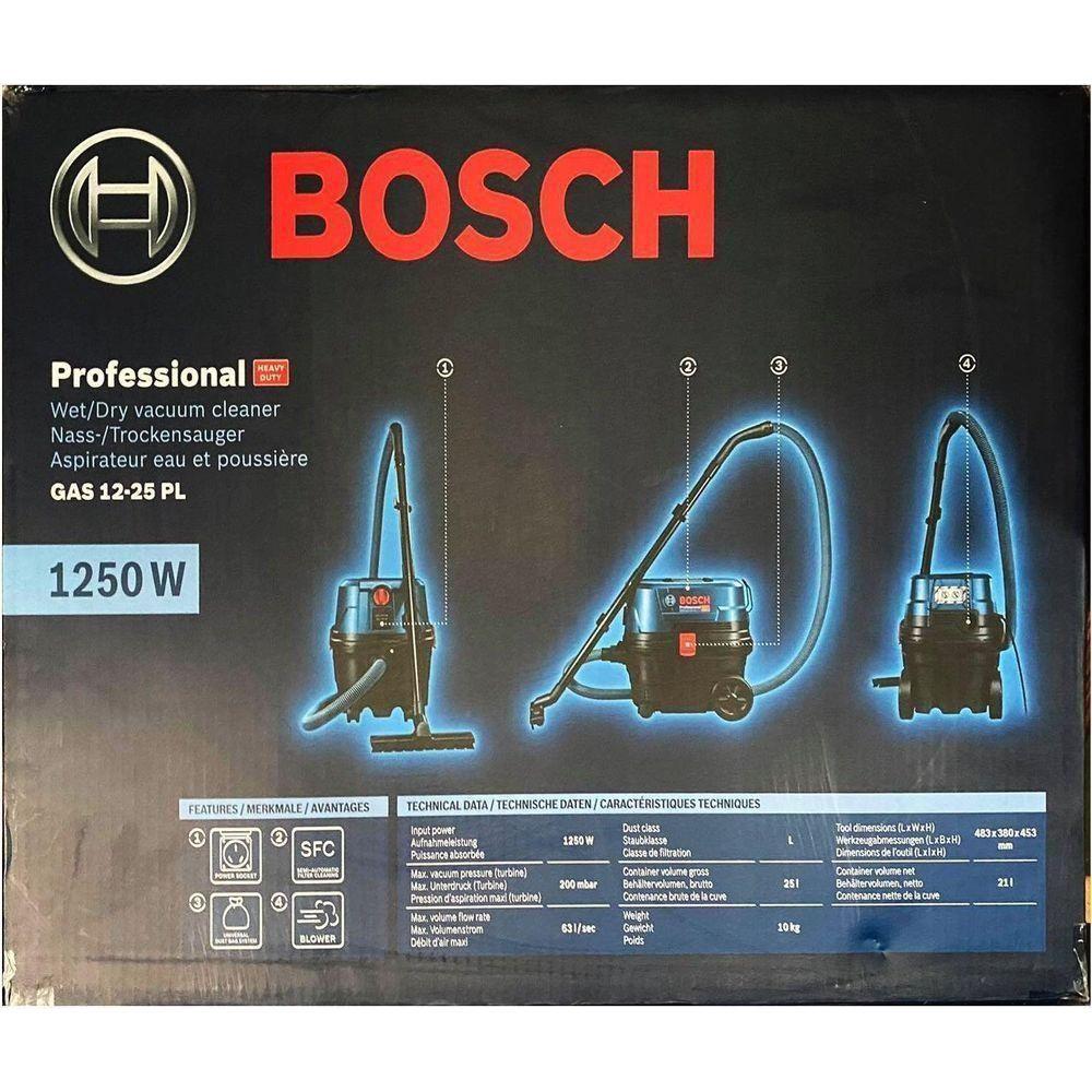 Bosch GAS 12-25 PL/PS Wet & Dry Vacuum 25L 1250W [With Power Socket] Secondary image