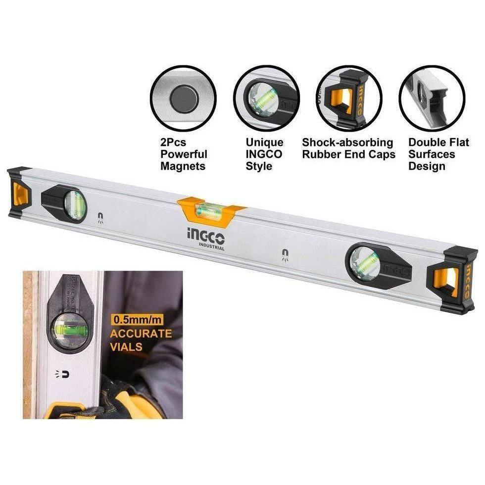 Ingco Spirit Level bar (Poweful Magnetic Base) - KHM Megatools Corp. Main image