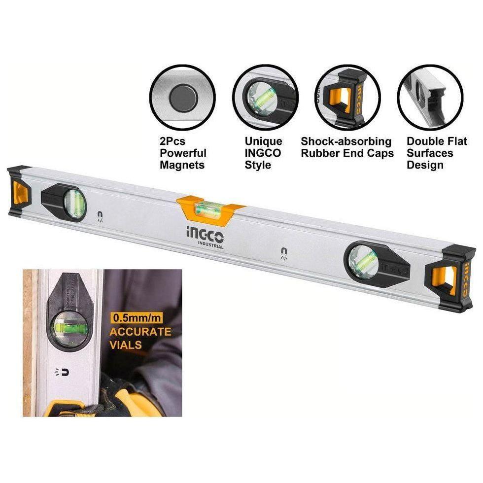 Ingco Spirit Level bar (Poweful Magnetic Base) - KHM Megatools Corp.