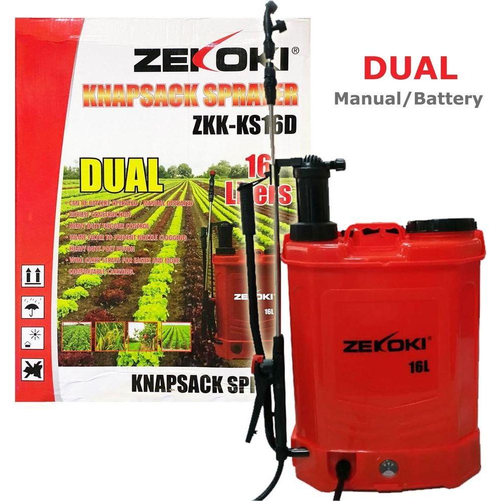 Zekoki ZKK-KS16D Battery Powered Plastic Knapsack Sprayer (16 Liters) | Zekoki by KHM Megatools Corp. Main image