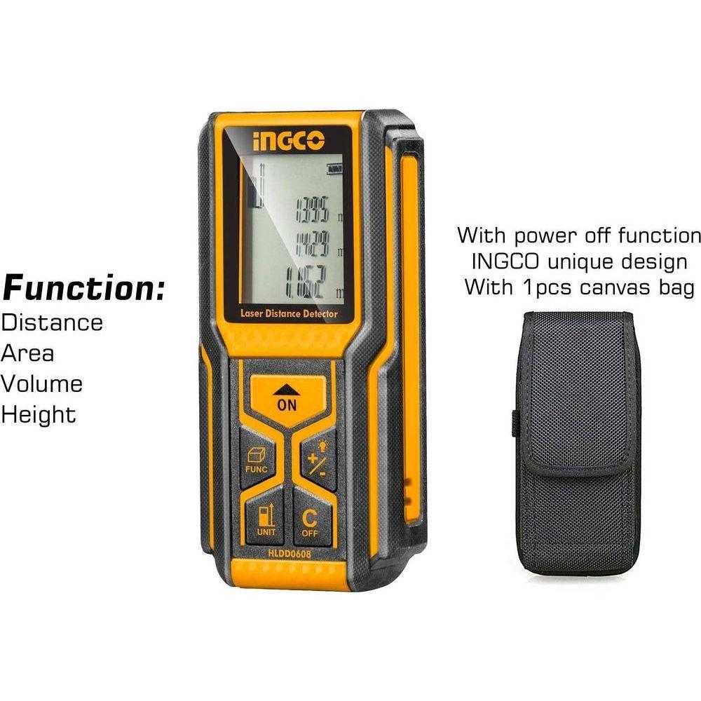 Ingco HLDD0608 Laser Distance Detector Measurer / Range finder [60 meters] - KHM Megatools Corp. Main image