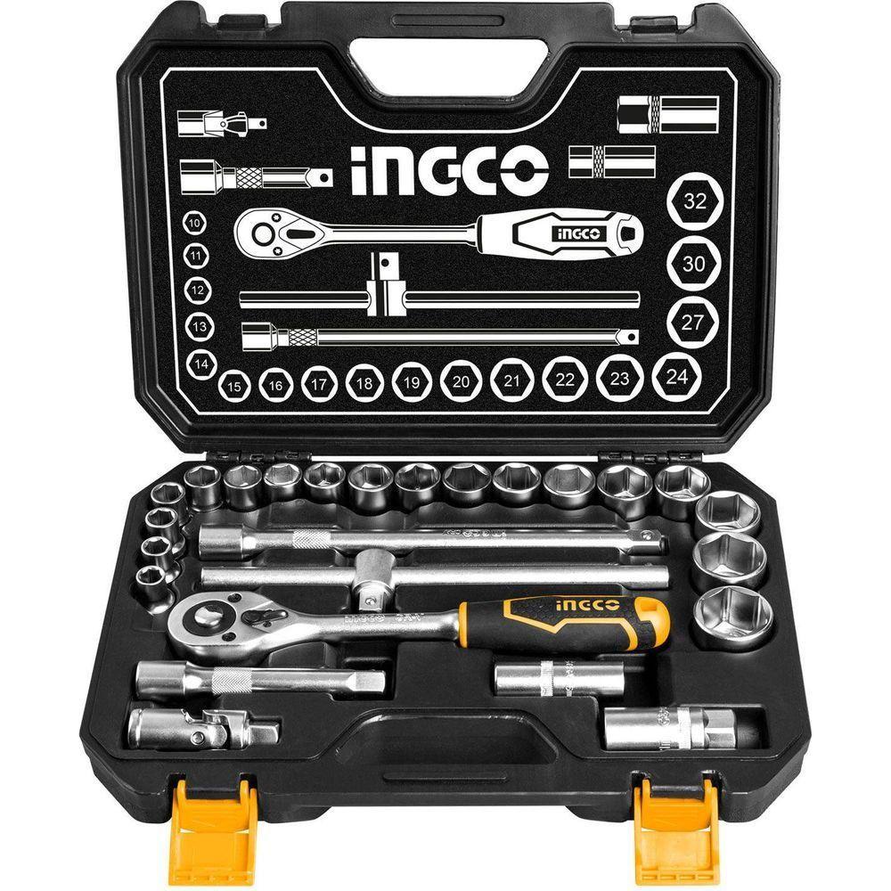 Ingco HKTS12251 25pcs Socket Wrench Set 1/2" Drive - KHM Megatools Corp. Main image