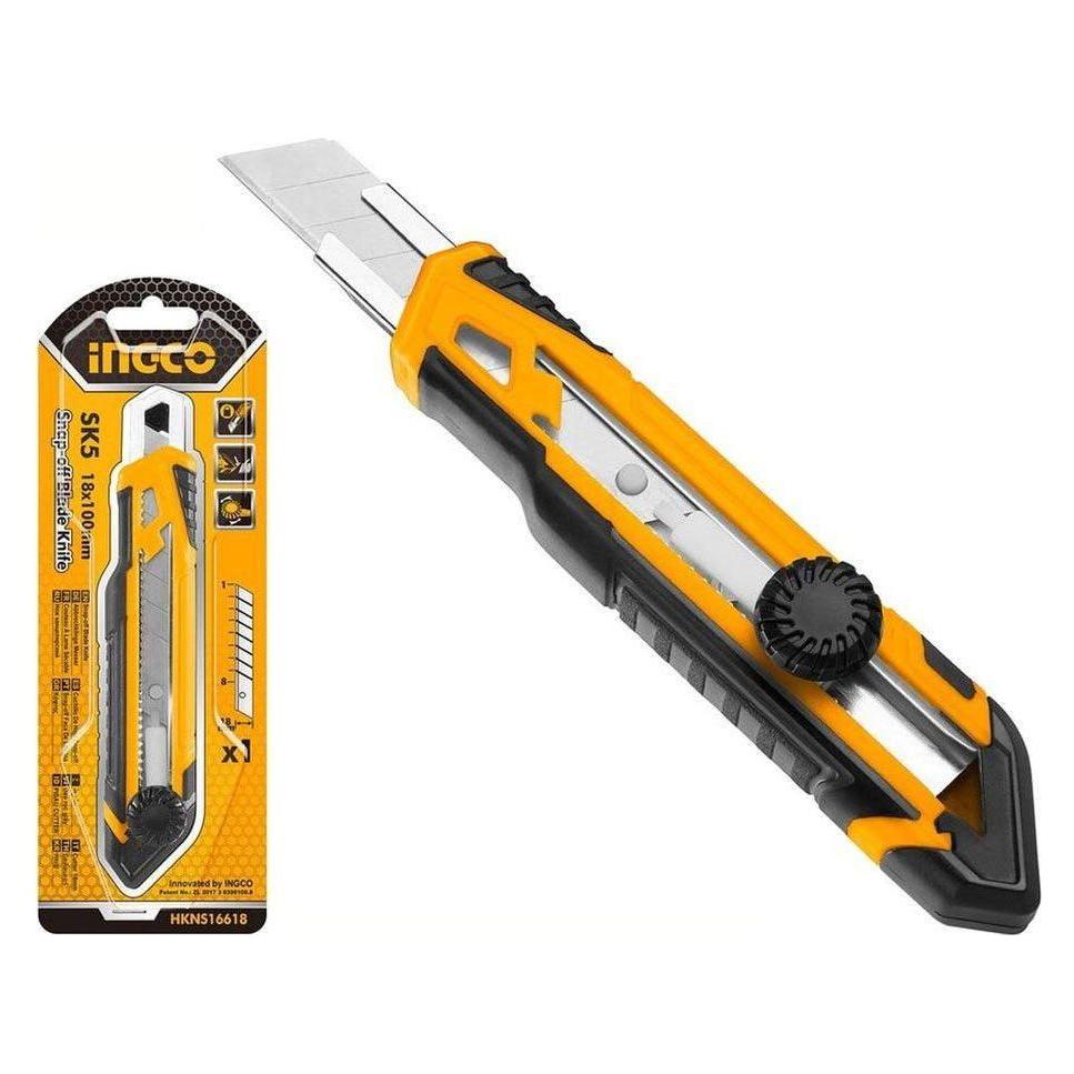 Ingco HKNS16618 Snap Off Blade Cutter Knife 18mm (Round Push) - KHM Megatools Corp. Main image