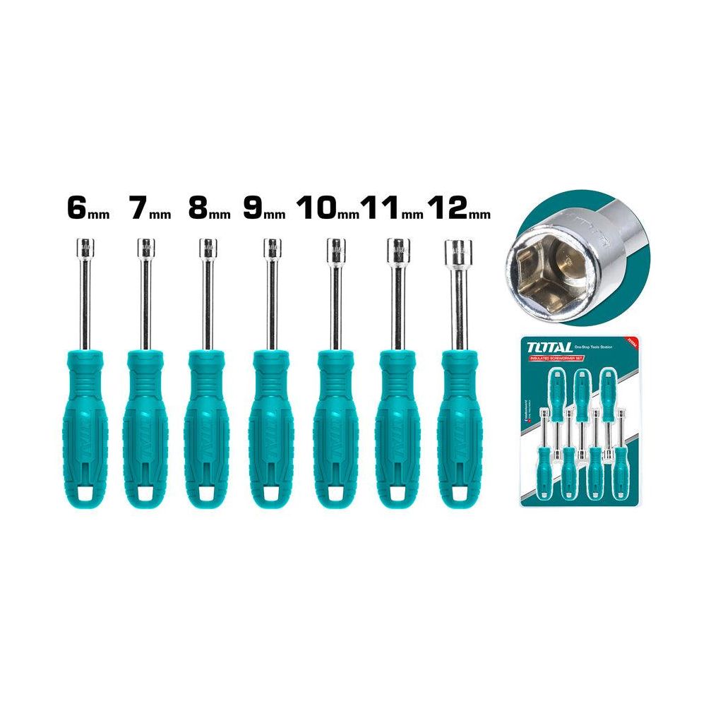Total TNSS0701 7pcs Nut Driver / Screwdriver Set | Total by KHM Megatools Corp. Main image