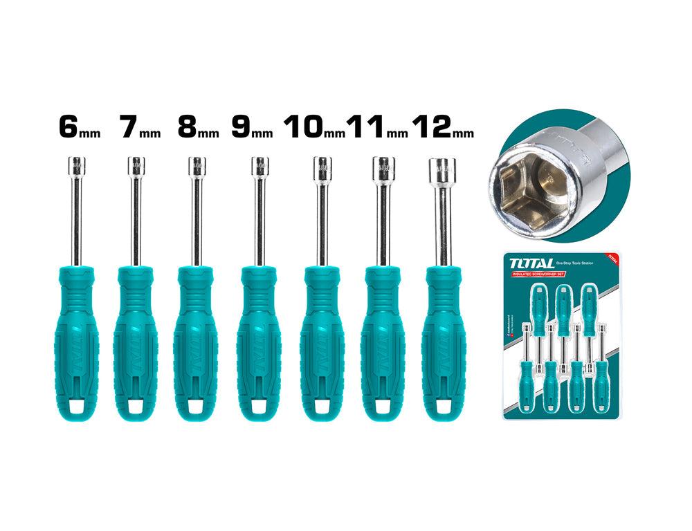 Total TNSS0701 7pcs Nut Driver / Screwdriver Set | Total by KHM Megatools Corp.